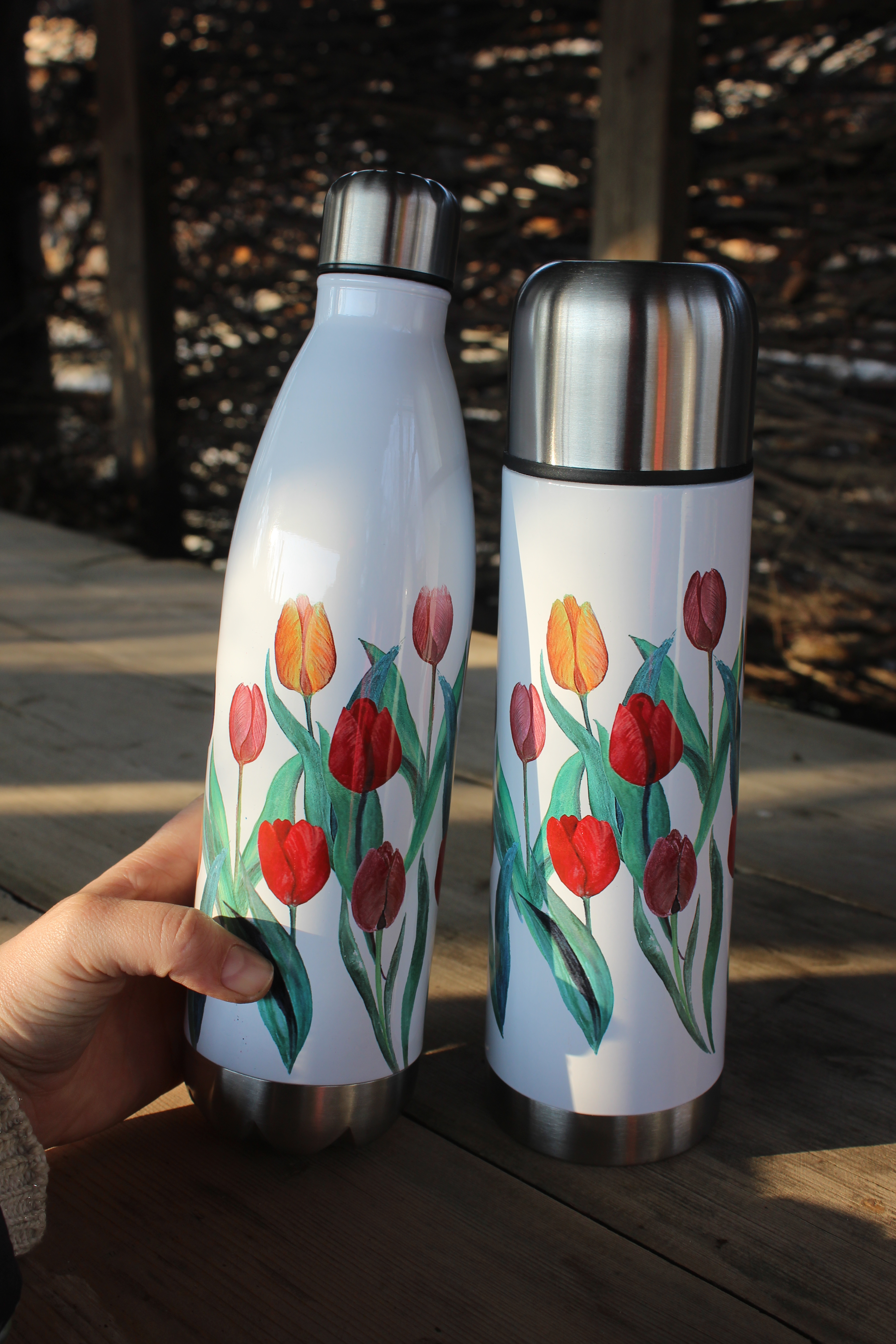 Termoska kuželka tulipány 750 ml