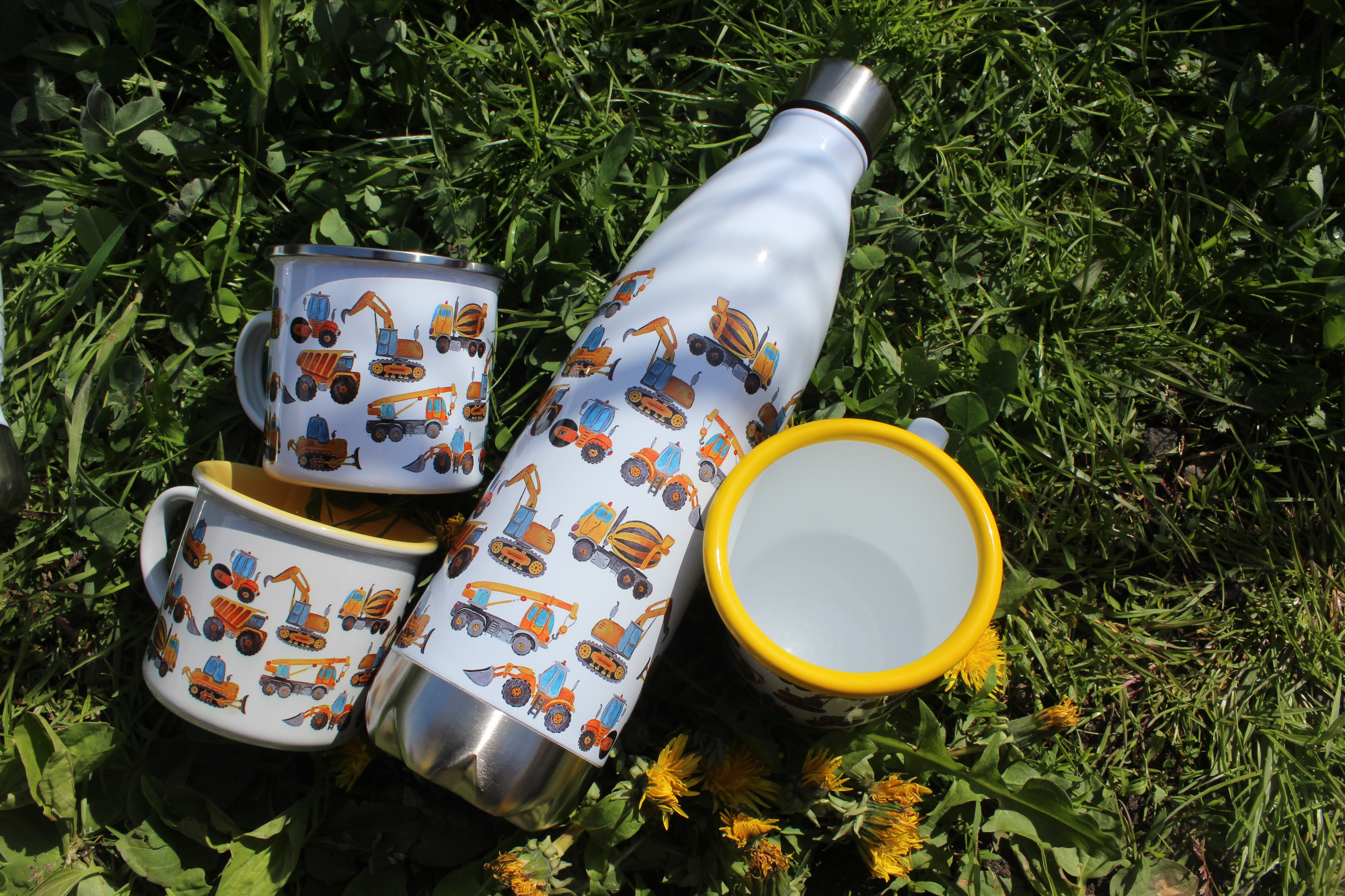 Termoska kuželka bagry a pracovní stroje 750 ml