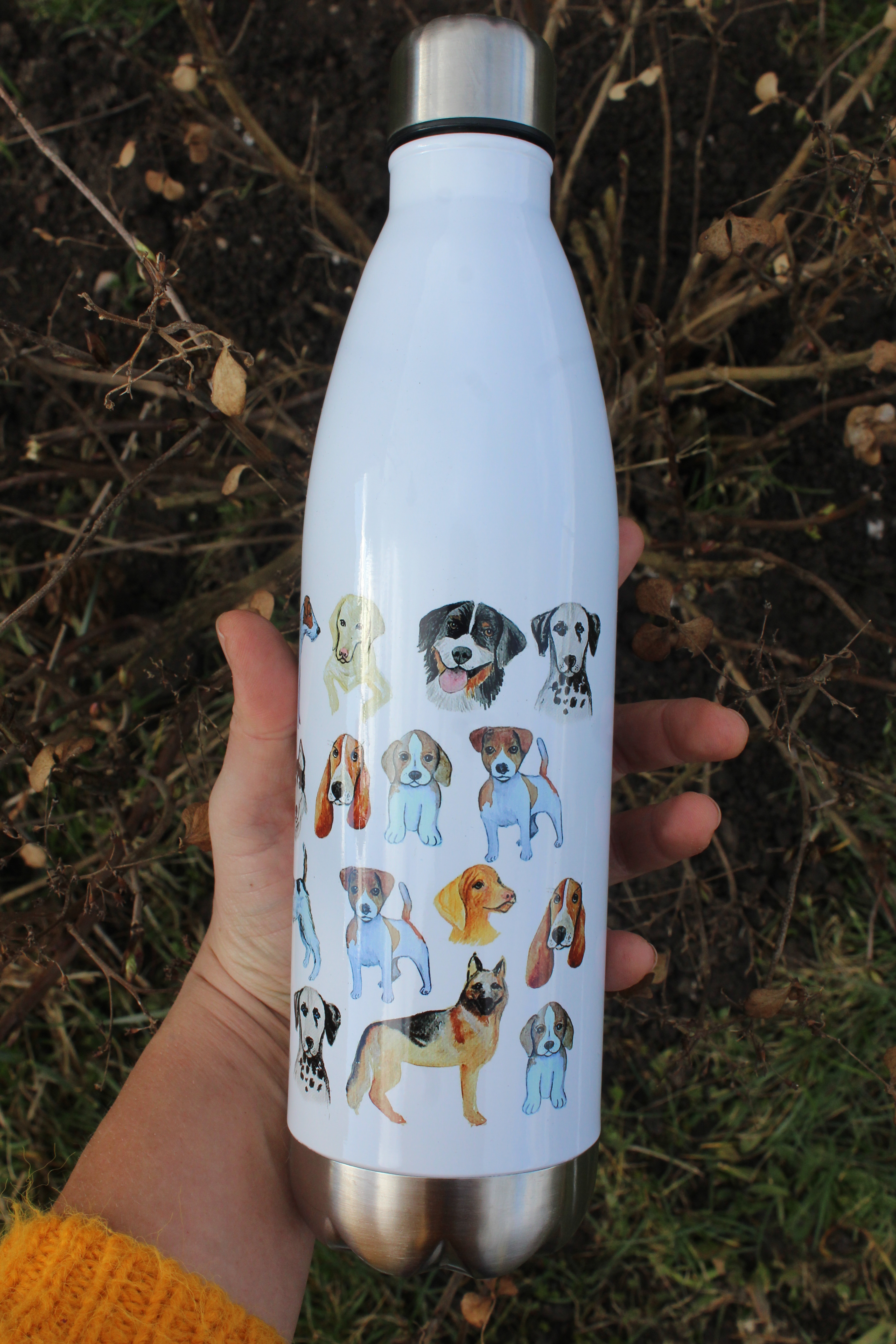 Termoska kuželka psi světlý motiv 750 ml
