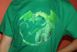 Triko drak zelený pánské krátký rukáv