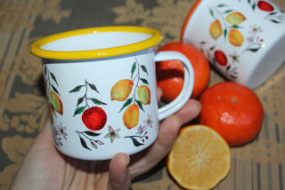Plecháček pomeranče a citrony žlutý okraj
